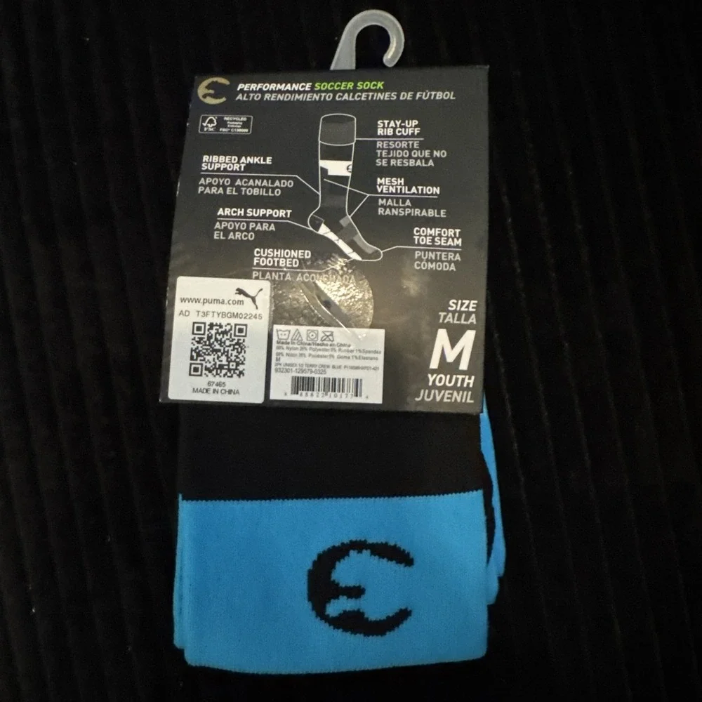 Puma Procat Soccer Socks Youth Size MEDIUM‎ Performance 2 Pair Pack